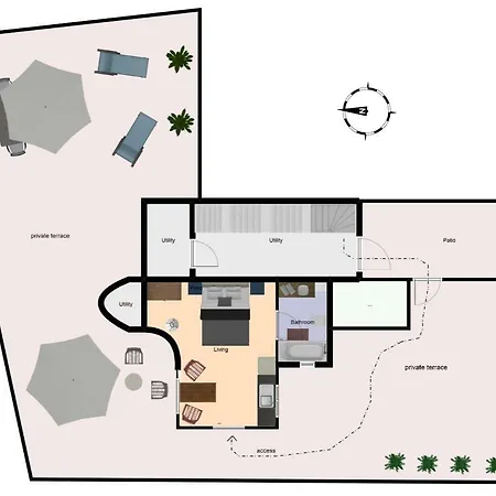Apartment 22m² Studio-apartment, 1 Eigene